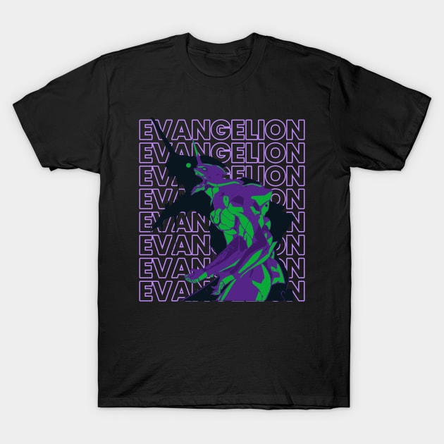 evangelion with type T-Shirt by Suarezmess